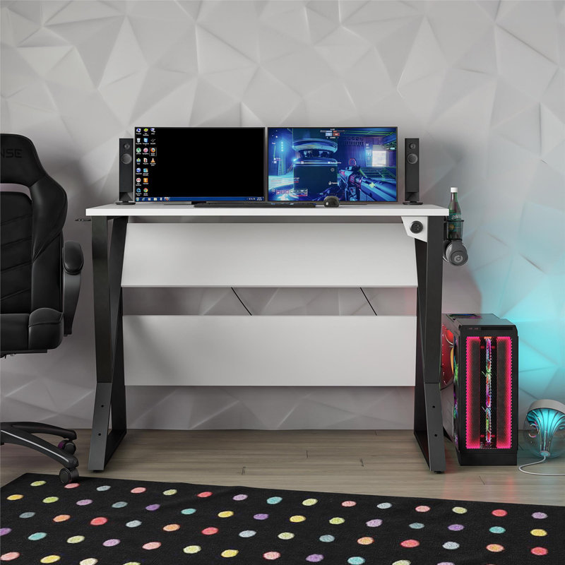 Bureau de jeu réglable Genesis, blanc