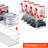 Sorbus 6 Pack Narrow Stackable Clear Storage Bins with Handles