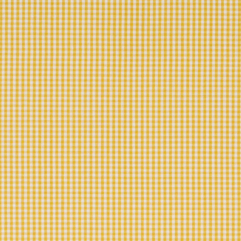 Barnet Cotton Check Fabric, Yellow
