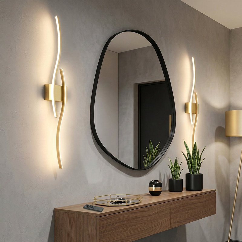 Rechargeable Battery Operated Wall Sconces Wireless LED Wall Lights With Remote Control Dimmable 3 Color/Timer/Memory (Set Of 2)