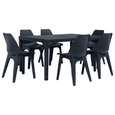 6 - Person Patio Dining Set with Rectangular Table