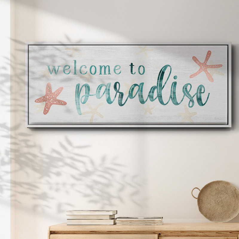 Welcome to Paradise - toile encadrée, H 12 po x l 30 po
