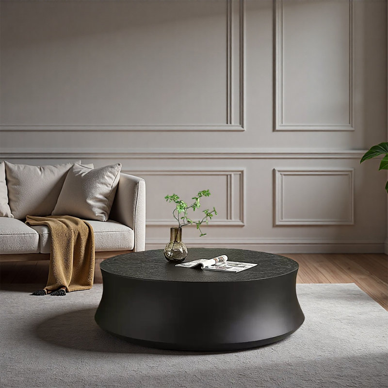 Table basse gyroscope noire italienne minimaliste