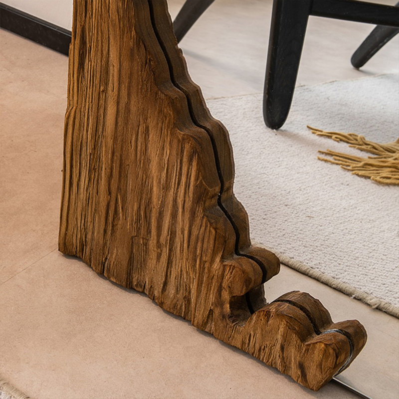 Rustic Live Edge Full Length Mirror, Wall Mirror with Natural Solid Old Pine Wood Frame, Irregular Handcrafted Standing Mirror for Bedroom, Living Room, Entryway, Farmhouse Decor