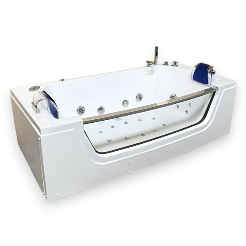Baignoire à remous blanche pour 2 personnes 71 "x 35,5" avec pompe double Privilege