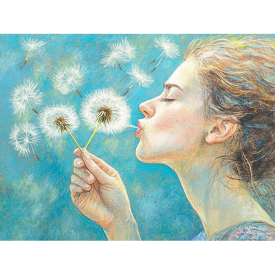 Deux voeux sur toile tendue bleue