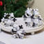 Ensemble de 3 grandes décorations de table flocon de neige en bois pour Noël