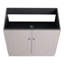 Casier de salle de bain autoportant 36 po - Portes à fermeture en douceur en contreplaqué kaki au look moderne non inclus Solution de rangement pour commode exclue