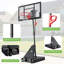 Panier de basketball en métal à hauteur ajustable (panneau en polycarbonate de 44 po), noir-122723591