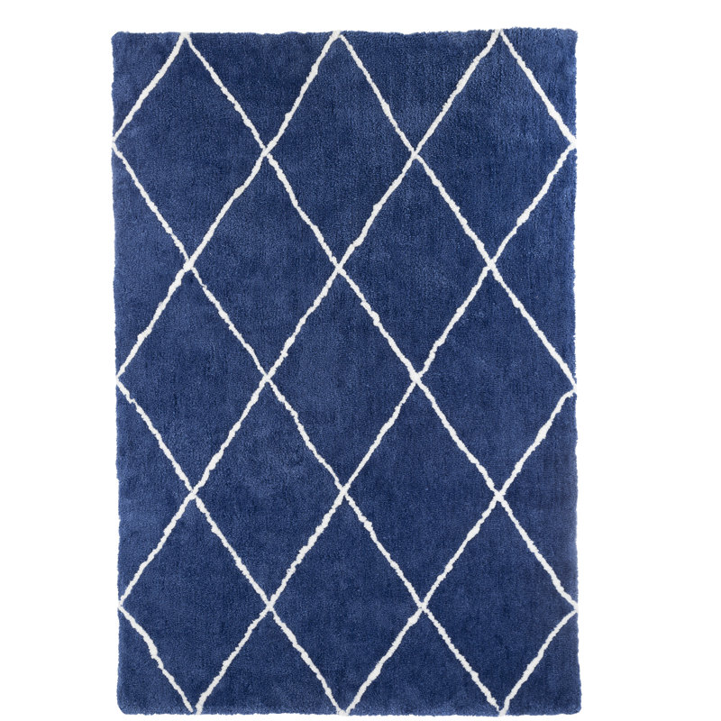 Tapis à poils longs Camille Diamond, Rectangle 5 pi 3 po x 7 pi 7 po