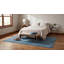 Tapis bleu contemporain en soie naturelle noué à la main bleu-87377945