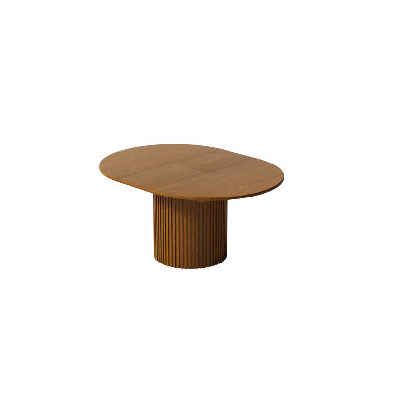 Round Extendable Wood Dining Table