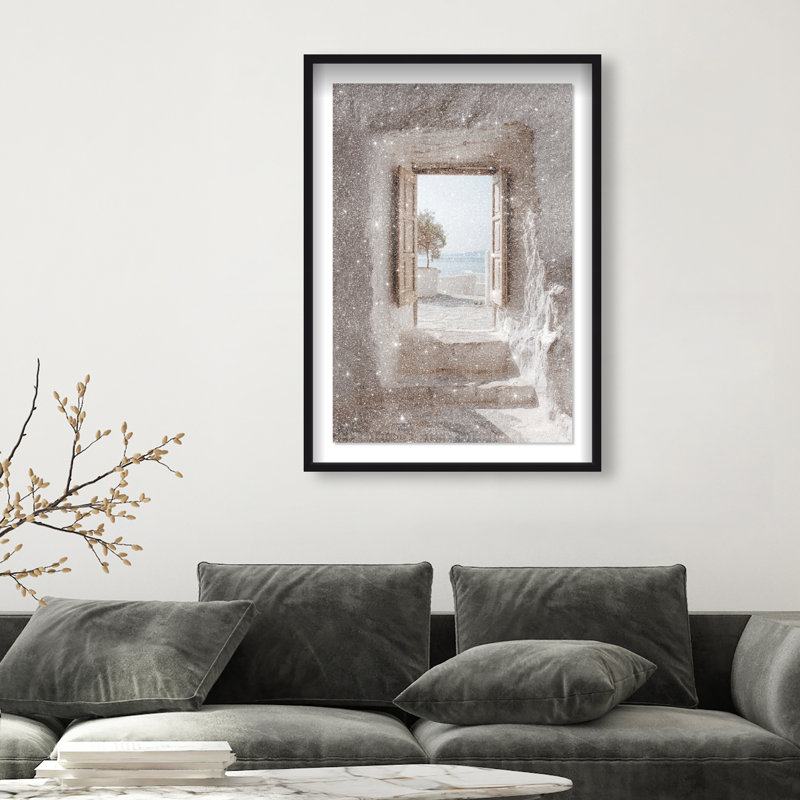 Mortar Meditation Print by Oliver Gal, 46.5"H x 31.5"W, Black Shadowbox