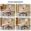Chaise de bureau ergonomique multi-positions avec pieds croisés pour adultes, méditation pivotante et chaise de bureau avec support pour le dos et base roulante