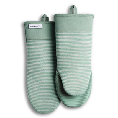 Gants de cuisine KitchenAid Micro Rib à rayures en silicone, ensemble de 2