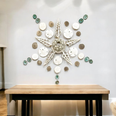 «Caparazon Seashells», art mural encadré blanc