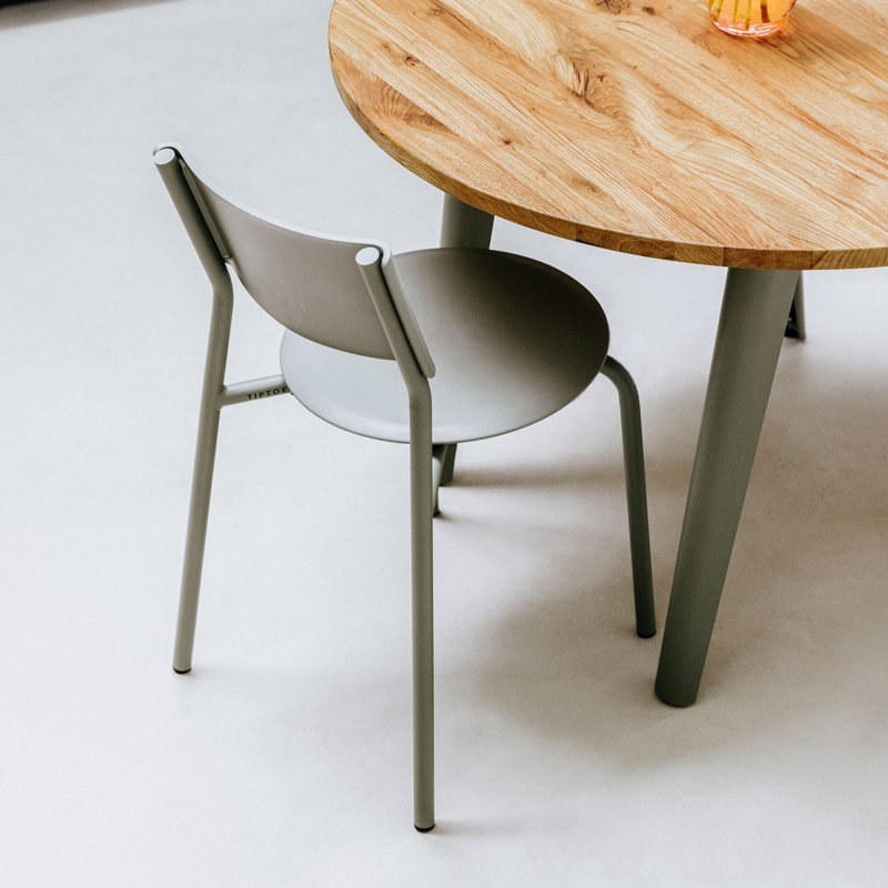 SSD Recycled Plastic Dining Side Chair, Eucalyptus Grey