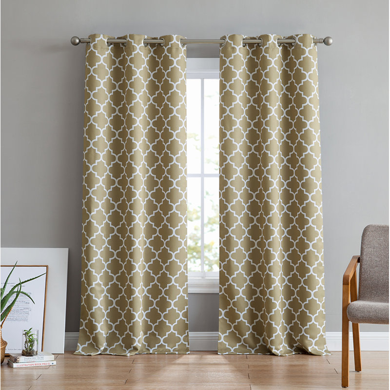 Alexuis Blackout Curtain Pair, Black, 37" W x 84" L
