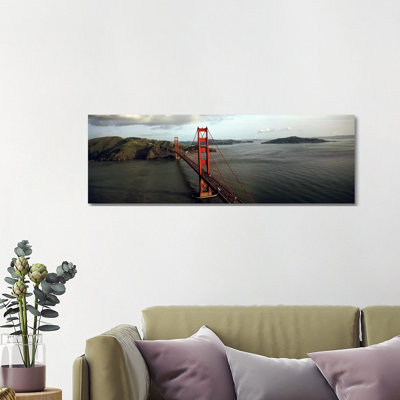 Bridge over a Bay, Golden Gate Bridge, San Francisco, California, USA #2 1 Piece Wrapped Canvas Panoramic Wall Art