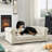 Pet sofa with button tufted back-90299608