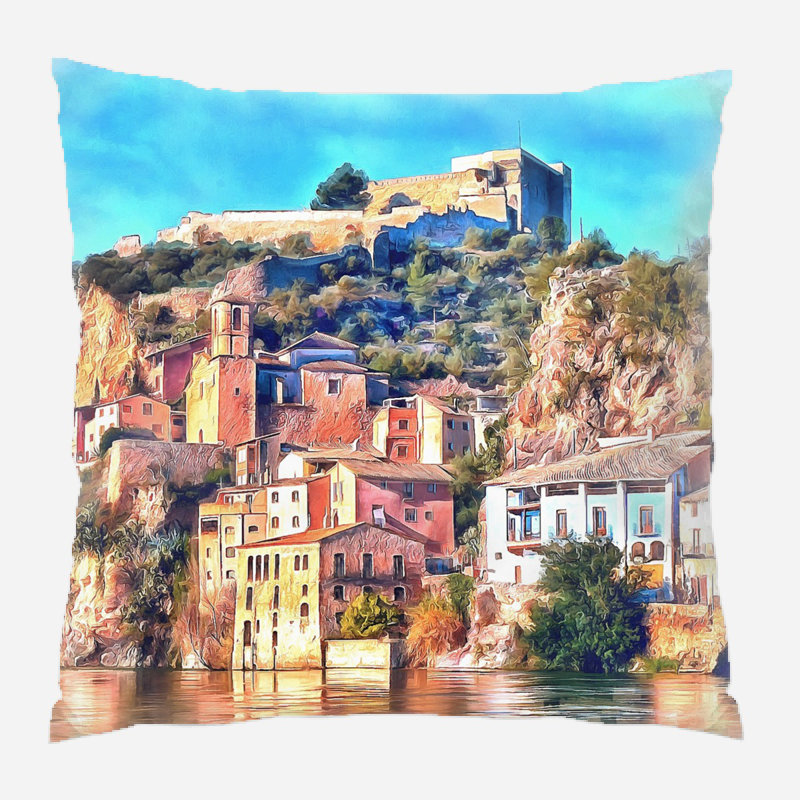 Coussin décoratif painting Binne, Intérieur, Microsuède