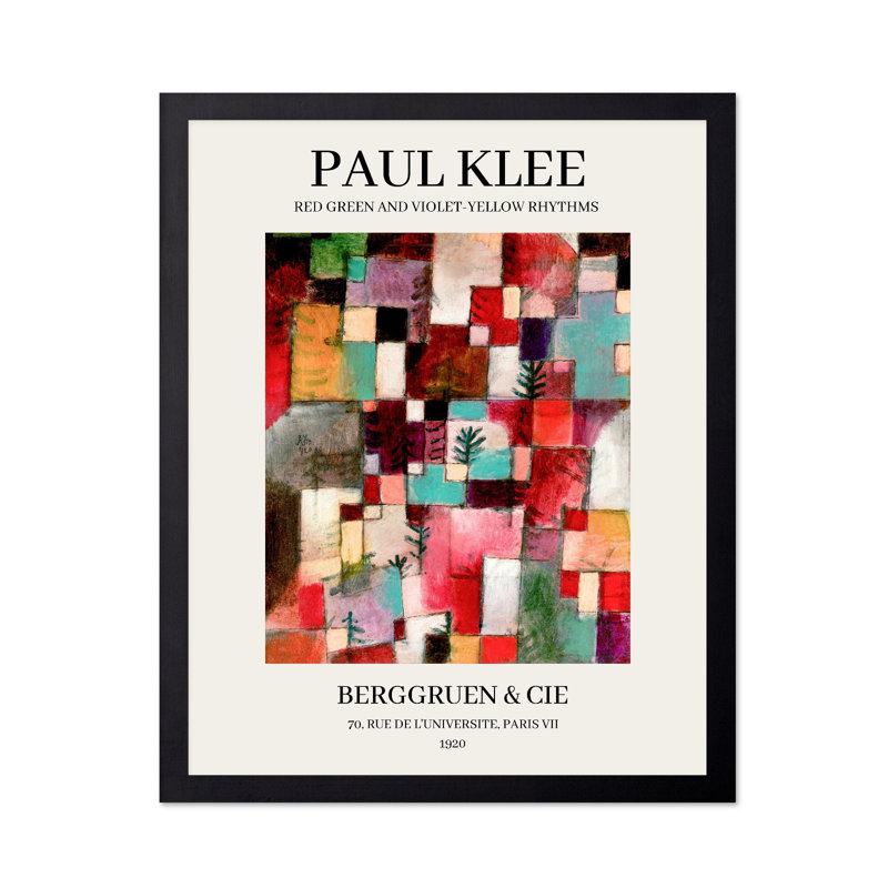 Paul Klee - Rythmes rouge-vert et violet-jaune, Unframed, Affiche, H 12 po x l 16 po