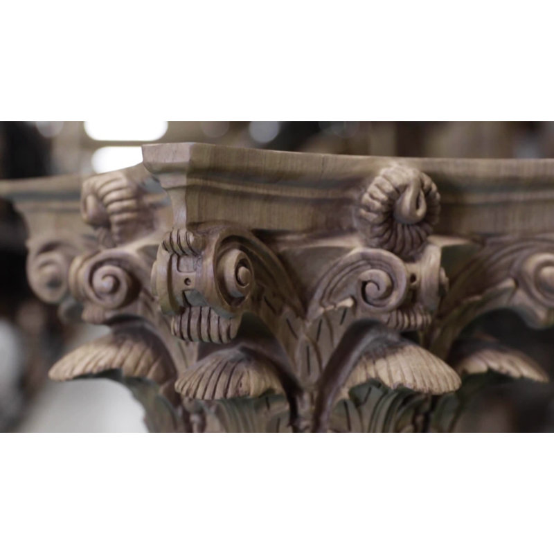 Black Distressed Solid Wood Vintage Decor Corbel 3.25" x 4" x 8"