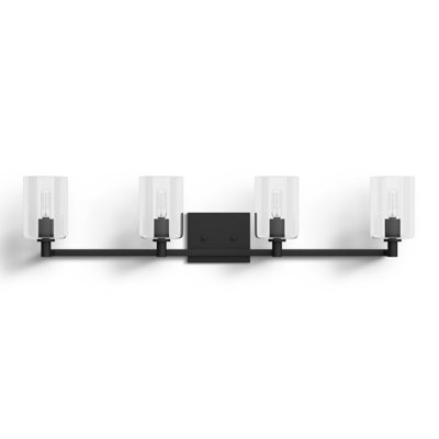 Haines 4 Light Transparent Dimmable Vanity Light