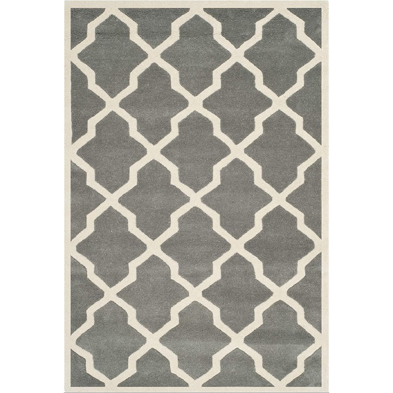 Carolene Hand Tufted Wool Geometric Rug, Rectangle 2' x 3'