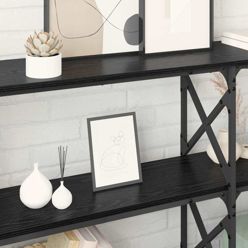 Console Table, Black Oak