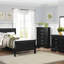 Table de chevet à finition noire 1Pc