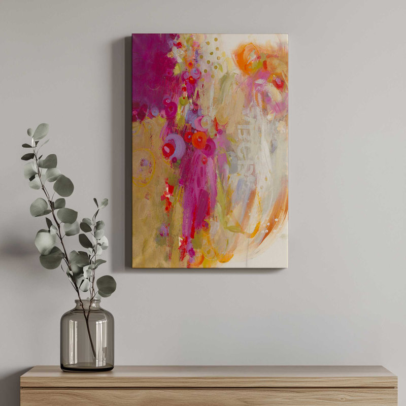Reproduction d'art «From What I Gather» par Janet Itsne, Reproduction sur toile tendue sans passe-partout, H 32 po x l 24 po