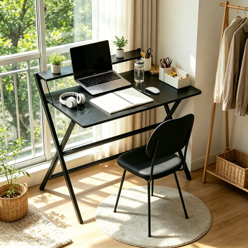 Steel Computer Desk, Black