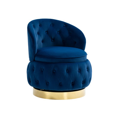 Shonya 26.77'' Wide Tufted Velvet Swivel Barrel Chair -  Mercer41, 89E010EC1EA94DC196461A5EBC324032