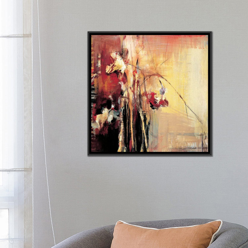 «Intangible II», reproduction sur toile, H 18 po x l 18 po x P 1,5 po, Toile avec cadre noir, Pas de tapis