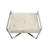 Safari Silver Foil Cowhide Bench