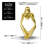 Nithya Small Gold Abstract Thinker Sculpture Home Decor 9 inch 23 cm
