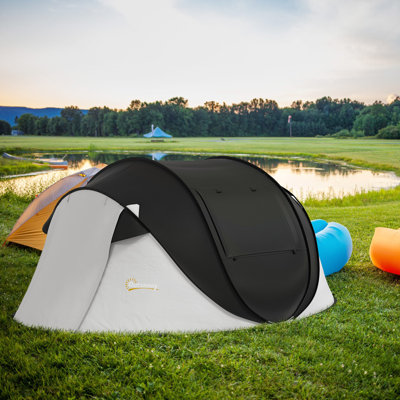 Pop Up Tent, Instant Camping Tent with Porch and Carry Bag, 3000mm Waterproof, for 2-3 People, (Poles Included)
