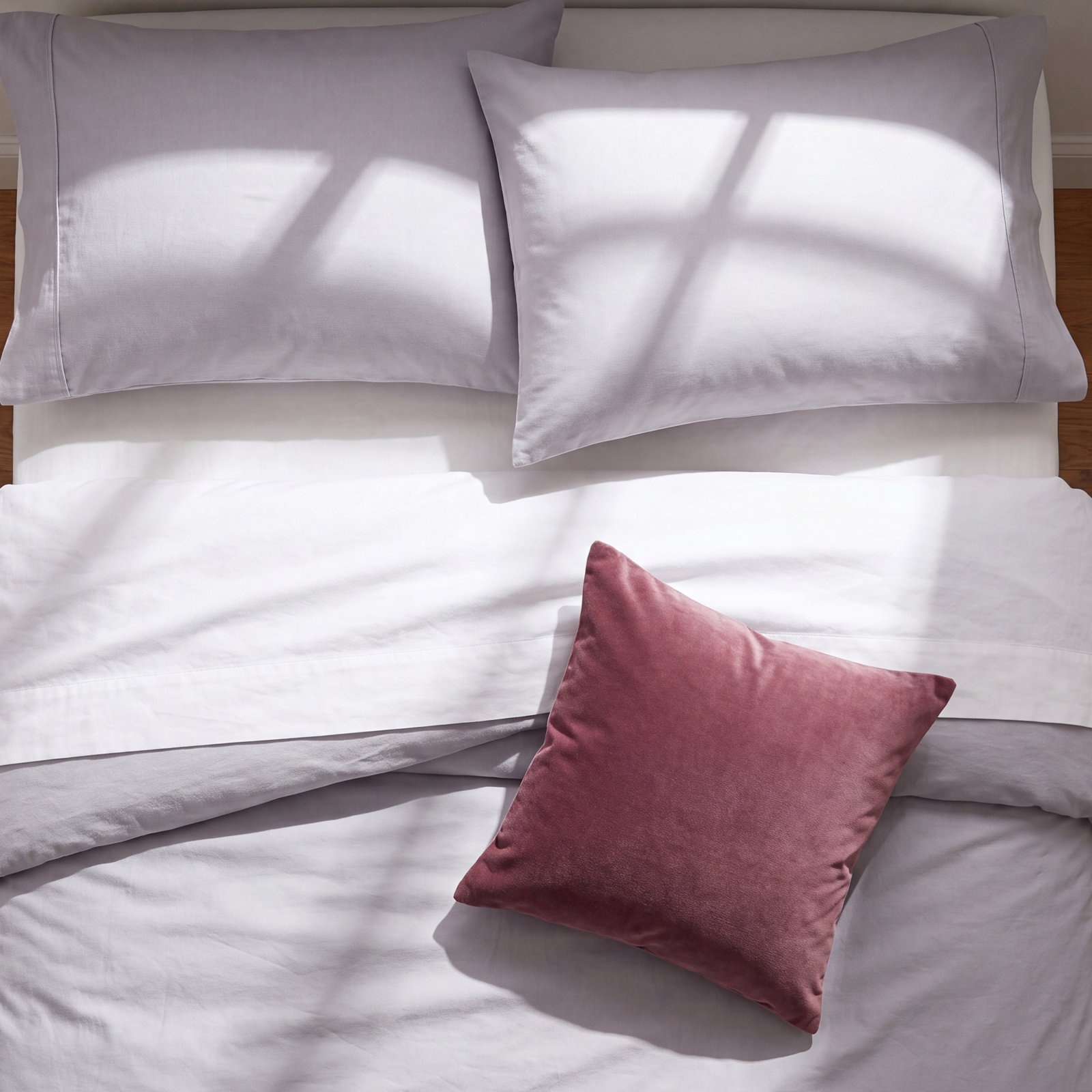 Jeffen Linen Blend Pillowcase Set, Standard, Stormy Blue