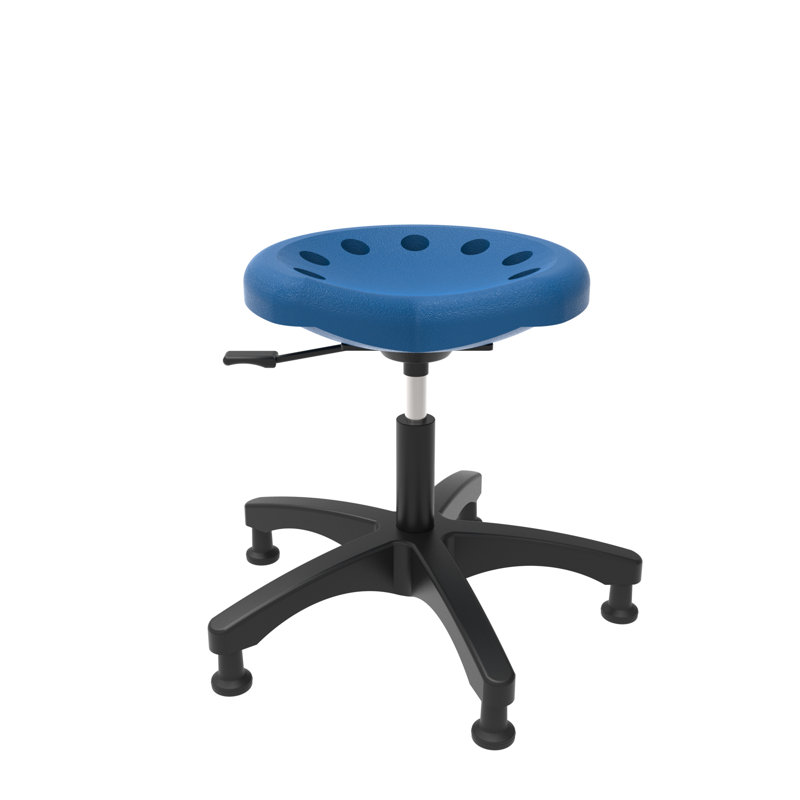 Tabouret de laboratoire, H 16,5 po x l 25 po x P 25 po, Bleu