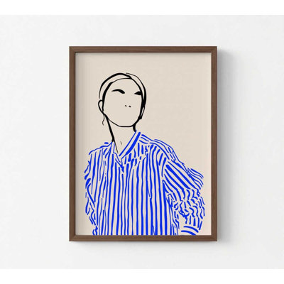 Reproduction d'art figuratif bleu: motif Erato, tailles multiples