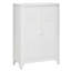 Armoire de rangement industrielle, armoire de garage en acier avec portes doubles et tablettes réglables