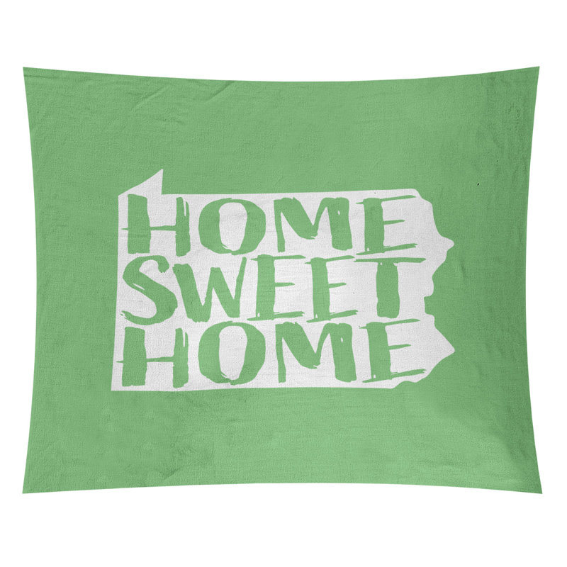 Tapisserie Home Sweet Pennsylvania, H 104 po x l 88 po, Vert