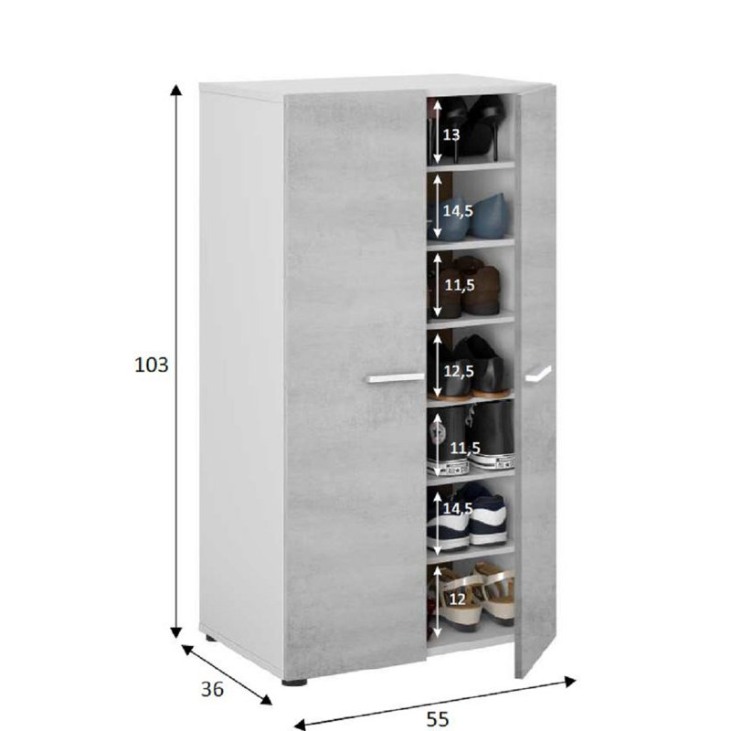 15 Pair Shoe Storage Cabinet