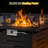 28" Outdoor Fire Pit Table - 50000 Btu Square Fireplace For Patio Party, Family Gatherings