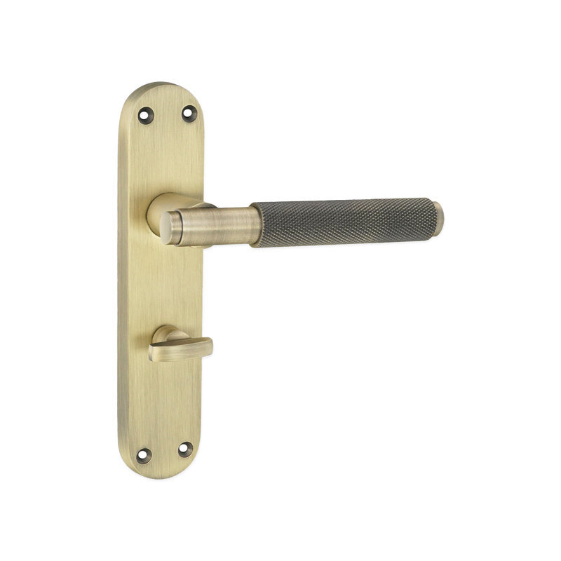 Connaught Knurled Lever on Backplate Privacy Matt Antique
