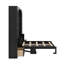Grand lit plateforme escamotable avec tablette, armoires latérales, DEL et tiroirs-1171713207
