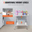 Table de travail en acier inoxydable 36 x 24 pouces avec 4 roues Table de préparation commerciale avec roulettes Table de travail robuste pour restaurant de cuisine commerciale, table
