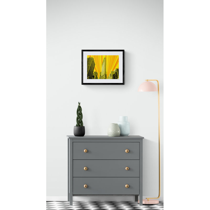 Flatiron Building NYC Print by Batya Kuncman, Yellow/Gray, 16" H x 20" W