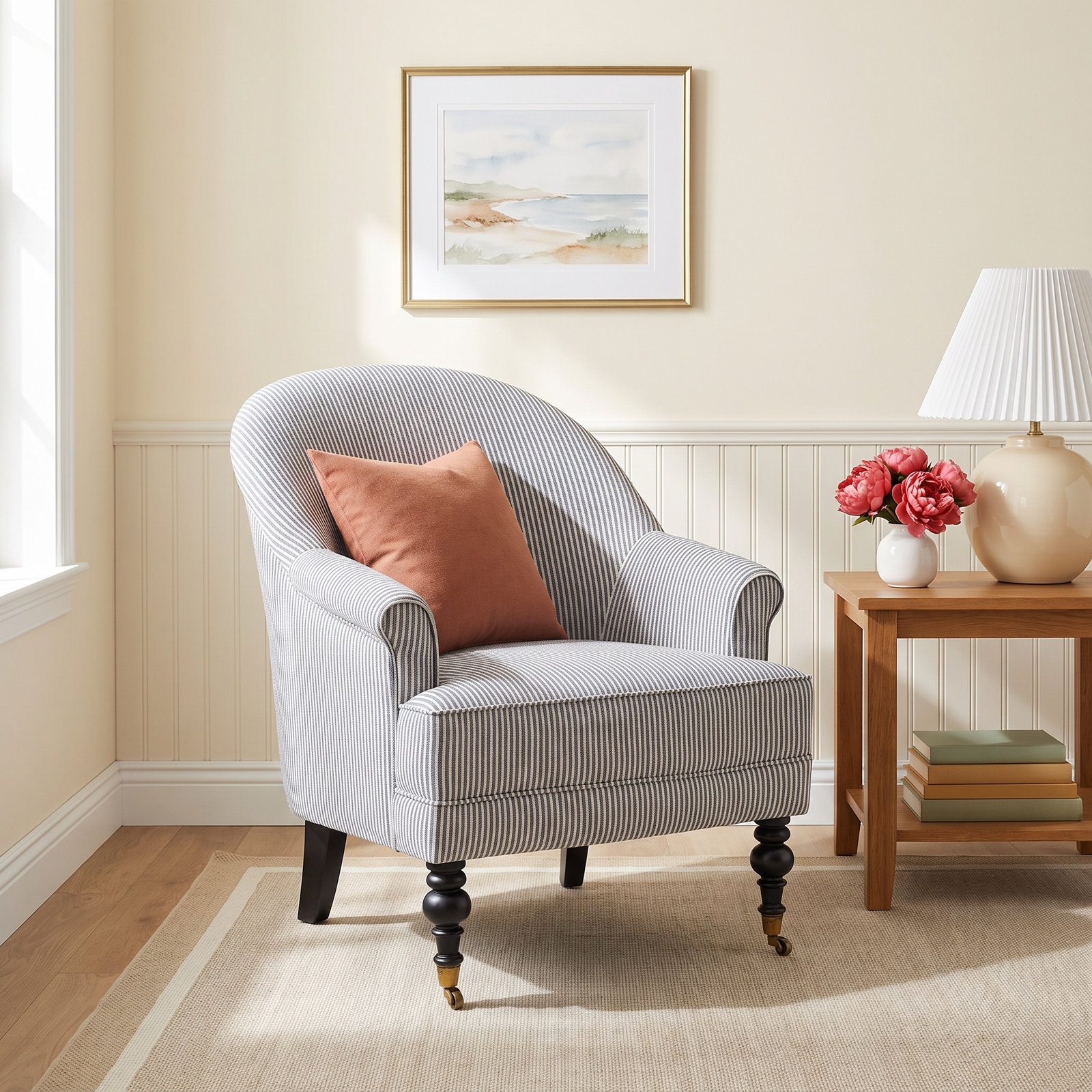 Solid Wood Accent Chair